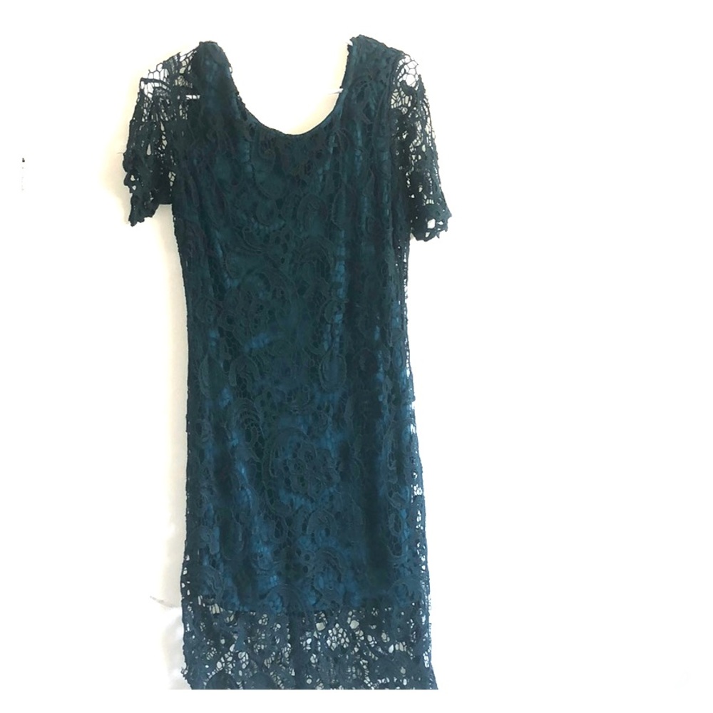 Boho inspired deep green dress